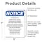 Signmission Flammable Or Combustible Liquids OSHA Notice Sign, Vinyl Decal, 5in W x 7in L, 2PK OS-2PACK-NS-D-57-V-12775 - alternate 6